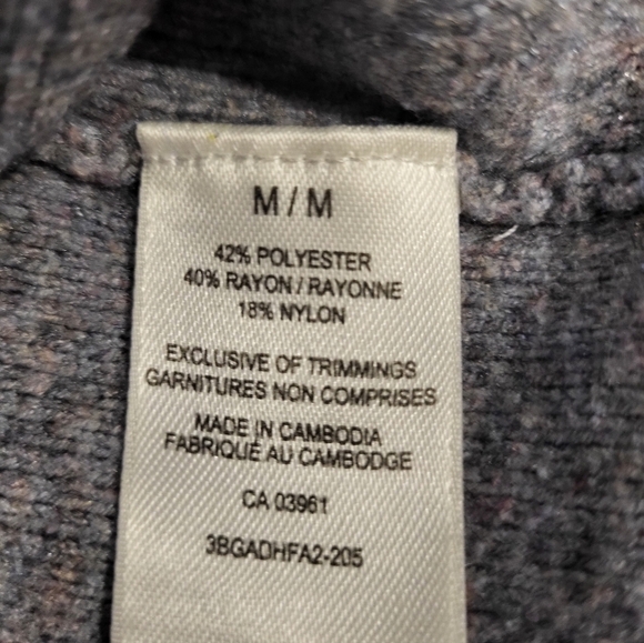 Denver Hayes Heathered Gray Women's Hooded Sweater, Size Medium - Picture 4 of 4